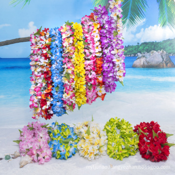 Handmade Artificial Silk Plumeria Flower Leis